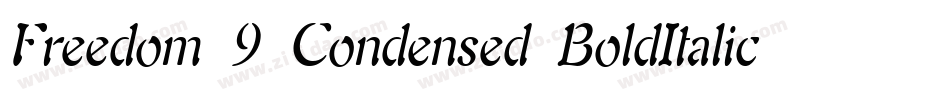Freedom 9 Condensed BoldItalic字体转换